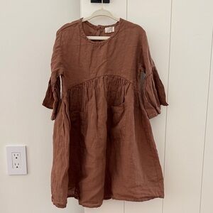 THE SIMPLE FOLK Linen Dress SZ 4-5T